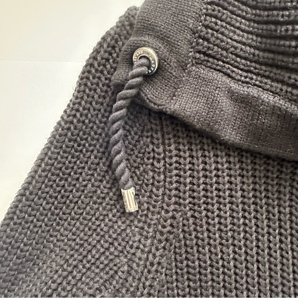 Ralph Lauren Black 100% Cotton Knit Shawl Collar Toggle Cardigan Women’s Sz Med - Picture 8 of 10